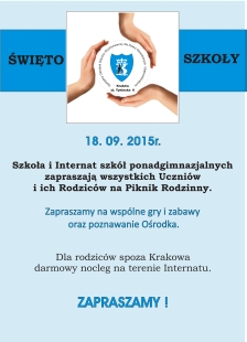 Plakat informujący o Pikniku Rodzinnym